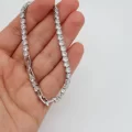 Rodyum Kaplama Yuvarlak Zirkonlu Bileklik