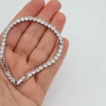 Rodyum Kaplama Yuvarlak Zirkonlu Bileklik
