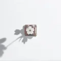 Sakura Çiçek Desenli İtalyan Charm Beyaz