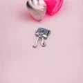 Sallantılı Aslan Burcu Charm Gümüş Renk