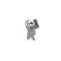Sallantılı Harf Charm R Gümüş Renk