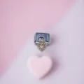 Sallantılı Minik Kalp Charm Sarı Renk