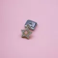 Sallantılı Zirkon Taşlı Yıldız Charm Gold Renk