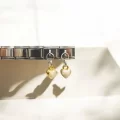Sarı Kalp Detaylı İtalyan Charm