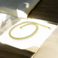 Sarı Sarmal Çelik Kolye 3Mm