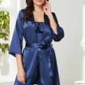 Kaliteli Şık Lacivert Kadın Pijama Takımı