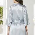 Kaliteli Şık Saten Kadın Pijama Takımı - Mist Renk