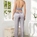 Kaliteli Şık Saten Kadın Pijama Takımı - Royal