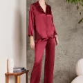 Kaliteli Şık Saten Altılı Gelin Çeyiz Seti - Bordo