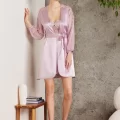 LUX Şık Saten Gelin Çeyiz Seti - Rose Renk