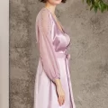 LUX Şık Saten Gelin Çeyiz Seti - Rose Renk