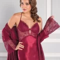 Kaliteli Şık Saten Gelin Çeyiz Seti - Bordo