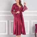 Kaliteli Şık Saten Gelin Çeyiz Seti - Bordo
