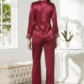 Şık Saten Altılı Gelin Çeyiz Seti - Bordo