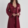 Kaliteli Şık Saten Gelin Çeyiz Seti - Bordo