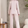 Kaliteli Şık Saten Biyeli Kadın Pijama Takımı