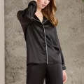 Kaliteli Şık Siyah Kadın Pijama Takımı