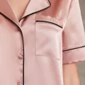 Kaliteli Şık Saten Biyeli Kadın Pijama Takımı
