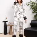 Kaliteli Şık Siyah Kadın Pijama Takımı