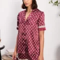 Kaliteli Şık Bordo Kadın Pijama Takımı