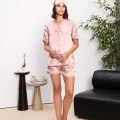 Kaliteli Şık Saten Biyeli Kadın Pijama Takımı - Brandy