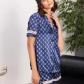 Kaliteli Şık Lacivert Kadın Pijama Takımı