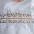 Kaliteli Şık 3lü Kadın Sabahlık Takımı Mist Renk