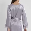 Kaliteli Şık 3lü Kadın Sabahlık Takımı Royal Renk