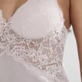 Saten Dantelli Kadın Gecelik - 608 Pudra
