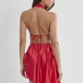 Kaliteli Şık Kırmızı Kadın Gecelik