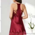 Kaliteli Şık Bordo Kadın Gecelik