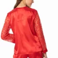 Kaliteli Şık Kırmızı Kadın Pijama Takımı
