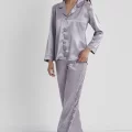 Kaliteli Şık Saten Dantelli Kadın Pijama Takımı - Royal