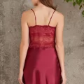Kaliteli Şık Saten Gelin Çeyiz Seti - Bordo Renk