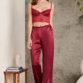 Kaliteli Şık Bordo Gelin Çeyiz Seti