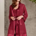 Kaliteli Şık Saten Gelin Çeyiz Seti - Bordo Renk