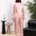 Kaliteli Şık Saten Kadın Pijama Takımı - Brandy Renk