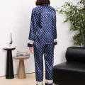 Kaliteli Lacivert Şık Kadın Pijama Takımı