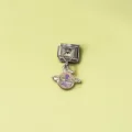 Satürn Detaylı Sallantılı İtalyan Charm Pembe