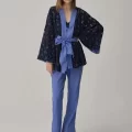 Kaliteli Şık Sophie Kadın Pijama Takımı Mavi