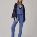 Kaliteli Şık Sophie Kadın Pijama Takımı Mavi