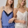 Kaliteli Şık Sophie Kadın Pijama Takımı Mavi