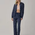 TINA Şık Rahat Kadın Braletli Pijama Takımı Navy