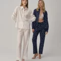TINA Şık Rahat Kadın Braletli Pijama Takımı Navy