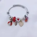 Uğur Böceği Desenli Charmlı Bileklik