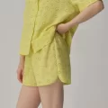 VANESSA Şık Yaz Pijama Takımı Lime Renk