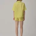 VANESSA Şık Yaz Pijama Takımı Lime Renk