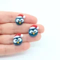 Yılbaşı Şapkalı Mavi Emoji Murano