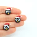 Yılbaşı Şapkalı Siyah Emoji Murano