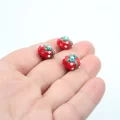 Yılbaşı Yeşil Kurdeleli Kırmızı Hediye Kutusu Murano